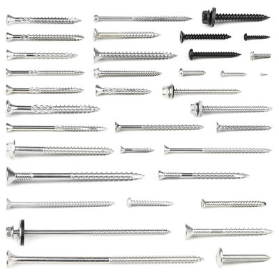 Chinese Type 17 Deck Tornillos Para Washer Head Flat Torx Stainless Steel Wood Screw