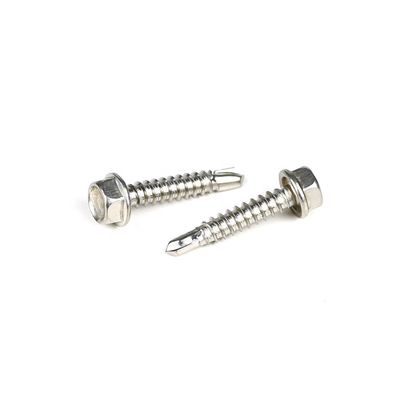 Hex Head Self Drilling Metal Screws with INCH Measurement System and Stainless Steel