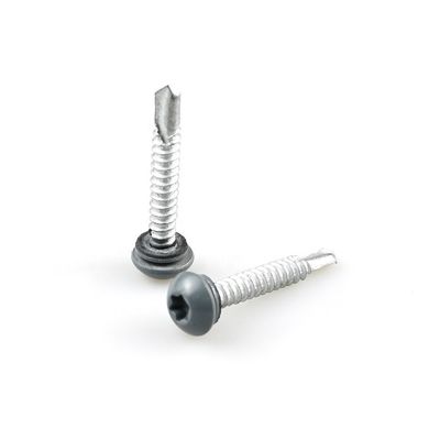 Self-Drilling Screw 12 Bimetal Screw With Epdm Washer Bi Metal Color Coated Torx Pan Head