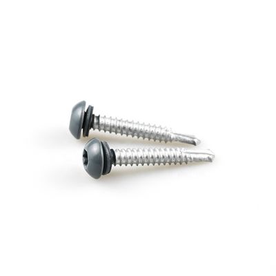 Self-Drilling Screw 12 Bimetal Screw With Epdm Washer Bi Metal Color Coated Torx Pan Head