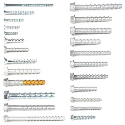 Heavy Duty Coated Hex CSK Head Self Tapping Concrete Screw Anchor Threaded Rod for Masonry