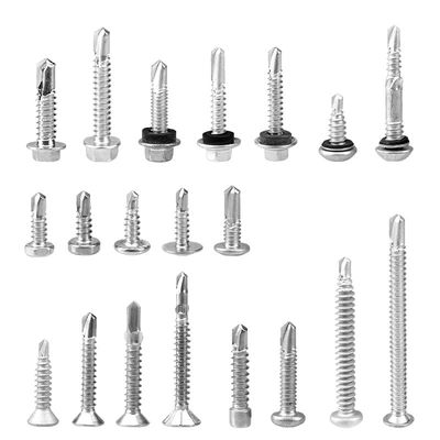 Installation Stainless Steel Hex Washer Head Self Drilling Tek Screws for Wood Metal