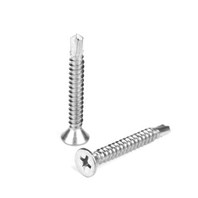 Installation with Stainless Steel Phillips Countersunk Flat Head Self Drilling Screws