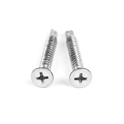 Installation with Stainless Steel Phillips Countersunk Flat Head Self Drilling Screws