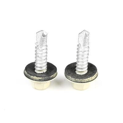 Black A2 Hex Flange Self Drilling Screws With Color Epdm 5.5 x 25 Tek Screw For Roofing