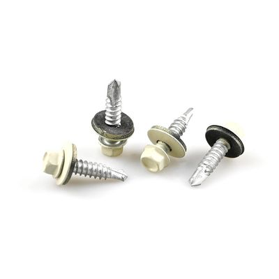 Black A2 Hex Flange Self Drilling Screws With Color Epdm 5.5 x 25 Tek Screw For Roofing