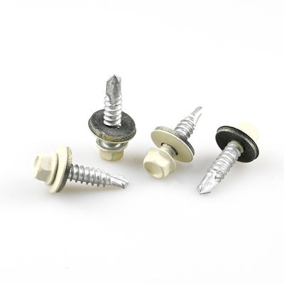 Installation Stainless Steel Hex Flange Self Tapping Bimetal Screw With Epdm Washer