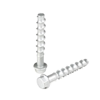 Hex Flange Drive Carbon Steel M12x100mm Concrete Screws for Heavy Duty Applications