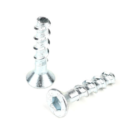 Carbon Steel White Zinc Plated Hex Socket Flat Head Self Drilling Masonry Concrete Screws M8 50mm