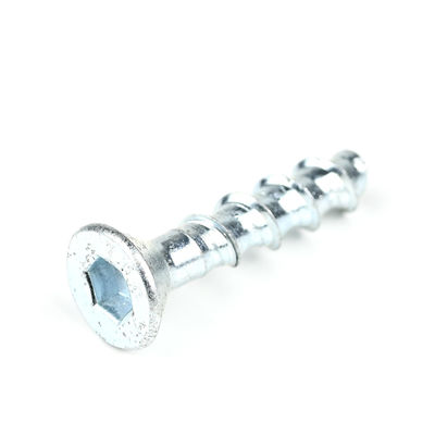 Carbon Steel White Zinc Plated Hex Socket Flat Head Self Drilling Masonry Concrete Screws M8 50mm
