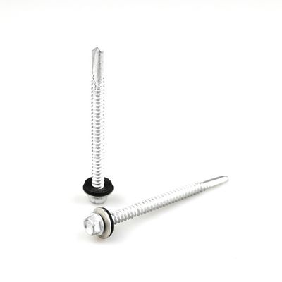 GB Standard 12x75mm Hex Flange Stainless Steel Bi-Metal Self Drilling Screws with EPDM
