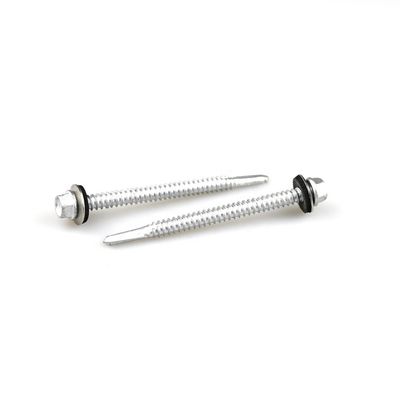 GB Standard 12x75mm Hex Flange Stainless Steel Bi-Metal Self Drilling Screws with EPDM