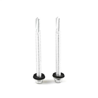 GB Standard 12x75mm Hex Flange Stainless Steel Bi-Metal Self Drilling Screws with EPDM