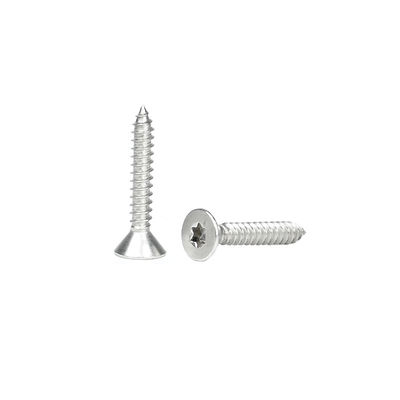 Plain Finish Torx Flat Countersunk Self-Tapping Screws 316 Stainless Steel for Wood