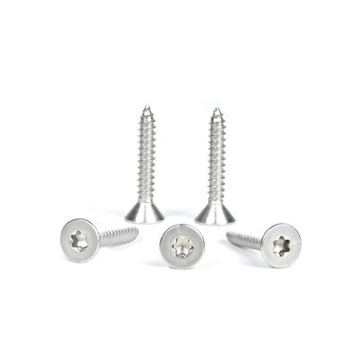 Plain Finish Torx Flat Countersunk Self-Tapping Screws 316 Stainless Steel for Wood