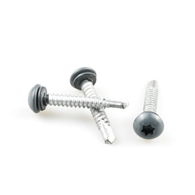 Color Painted Torx Pan Head Stainless Steel 304 Bimetal Self Drilling Screw With Epdm Washer