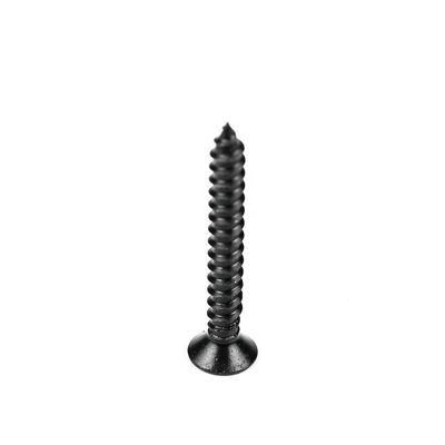 Metric Wooden Construction 410 Stainless Steel Flat Head Black Wood Screws for Wood Ceiling Partition