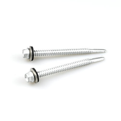 12 -14x75 Stainless Steel Self Drilling Roofing Screw Tek Bimetallic Screw With Washer