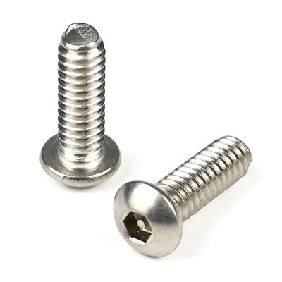 Stainless Steel 304 Button Head Allen Tamper Resistant Hex Full Thread Machine Screws
