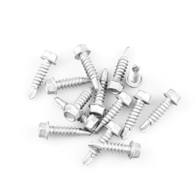 SCM435 Unitek Sus304 Sus410 Hex Washer Self Drilling Screw St6.3x25 for Fiber Cement Board