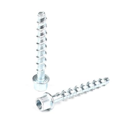 M8 Steel Hex Flange Head Vertical Concrete Threaded Rod Hanger Screw for Ceiling Fixing