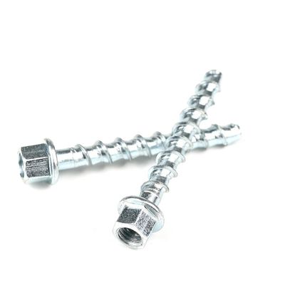 M8 Steel Hex Flange Head Vertical Concrete Threaded Rod Hanger Screw for Ceiling Fixing
