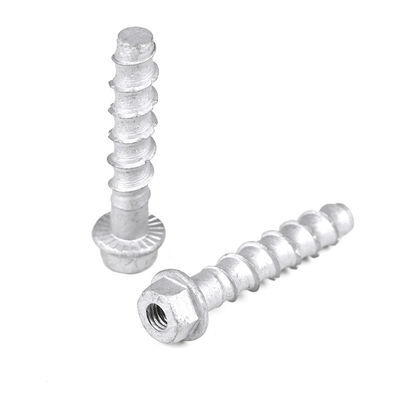 Plain Finish Multi Fix M10 Hex Washer Head No Pre Drilling Concrete Screws for Bridges