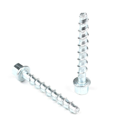 HEX Flange ZINC Plated Carbon Steel Concrete Masonry Screw Anchors for Ceiling System