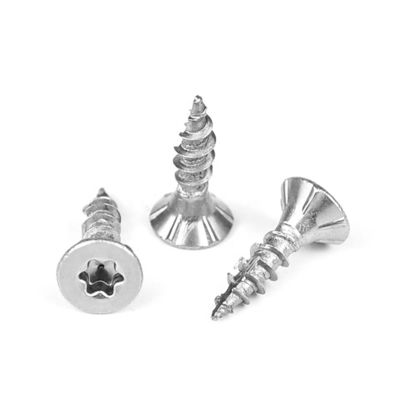 Plain Finish Stainless Steel Flat Head Pozi Decking Screws for Customized Requirements