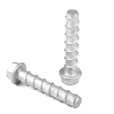 ZINC Finish M12 Concrete Screw Bolt for Elevator Sill Installation 100% QC Tested