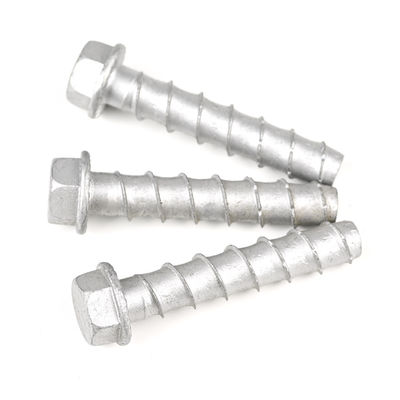 ZINC Finish M12 Concrete Screw Bolt for Elevator Sill Installation 100% QC Tested