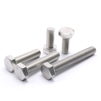 DIN Standard 304 Stainless Steel Hex Bolt Full Thread Bolt M4 M5 M6 M8 Plain Finish