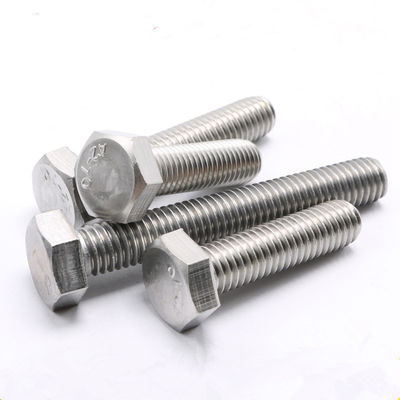 DIN Standard 304 Stainless Steel Hex Bolt Full Thread Bolt M4 M5 M6 M8 Plain Finish