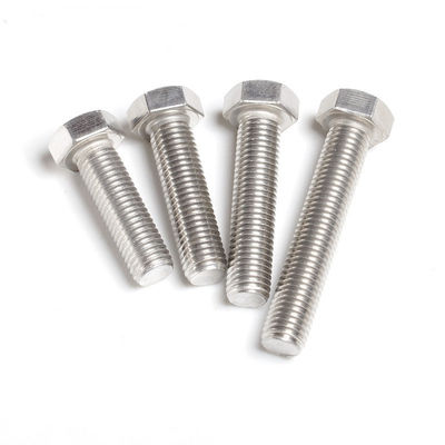 DIN Standard 304 Stainless Steel Hex Bolt Full Thread Bolt M4 M5 M6 M8 Plain Finish