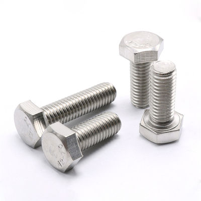DIN Standard 304 Stainless Steel Hex Bolt Full Thread Bolt M4 M5 M6 M8 Plain Finish