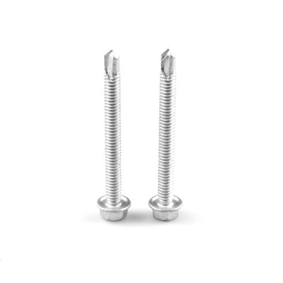 Unitek Bimetallic Hex Flange Head Screws ST6.3-20x65 Ruspert Self-Drilling Flat Head