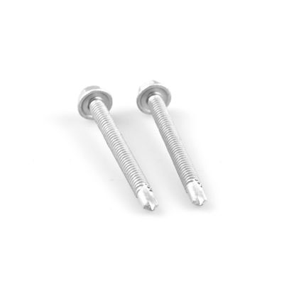Unitek Bimetallic Hex Flange Head Screws ST6.3-20x65 Ruspert Self-Drilling Flat Head