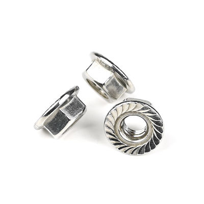 Customizable Din6923 A2 Stainless Steel Hexagon Flange Nut M6 1mm