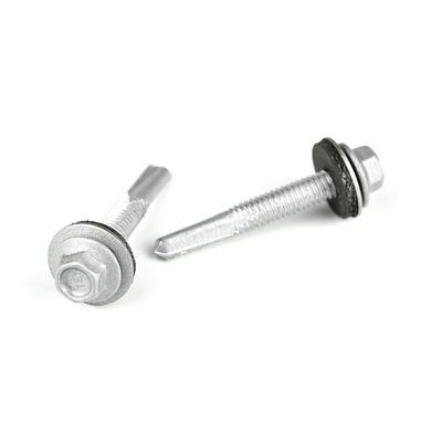 Ss304 Bimetal Drilling Screw DIN7504K Flange Hexagonal Self Drilling Self Tapping Screw With Epdm Washer