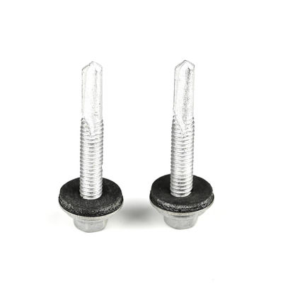 Ss304 Bimetal Drilling Screw DIN7504K Flange Hexagonal Self Drilling Self Tapping Screw With Epdm Washer