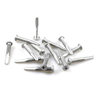Plain Finish Stainless Steel Carbon Steel Scm435 Ruspert Tek Bi Metal Wafer Head Cross Driver Drilling Screw
