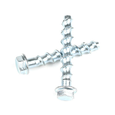Zinc Plating Masonry Screw Hex Flange Concrete Screw Bolt M8 60mm Carbon Steel Cement Anchor