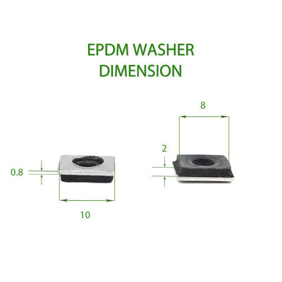 304 Stainless Steel Square Epdm Roofing Rubber Black Bonded Sealing Washer Rubber Gasket