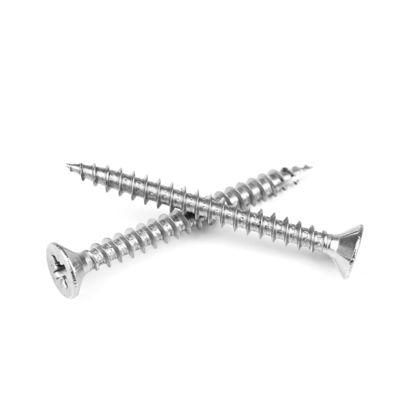 Customized Flat Head Double Countersunk Chipboard Screws for Wood Deck Plain Finish