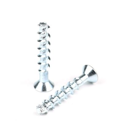 White Zinc Plated Flat Head Hex Socket Bolt Concrete Screw Carbon Steel Cement Bolts