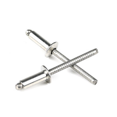 Stainless Steel Domed Flat Head Open End Blind Rivets with Bright Finish T/T Payment