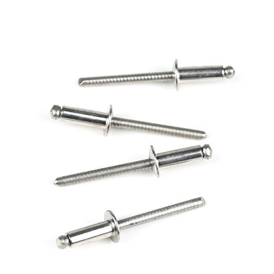 Stainless Steel Domed Flat Head Open End Blind Rivets with Bright Finish T/T Payment