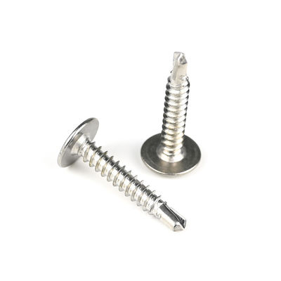 Customized 4.8mm Wafer Head Phillips Drive Screws 304 Stainless Steel Self Drilling Screw