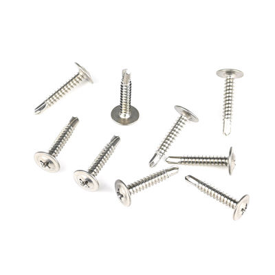 Customized 4.8mm Wafer Head Phillips Drive Screws 304 Stainless Steel Self Drilling Screw