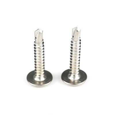 Customized 4.8mm Wafer Head Phillips Drive Screws 304 Stainless Steel Self Drilling Screw